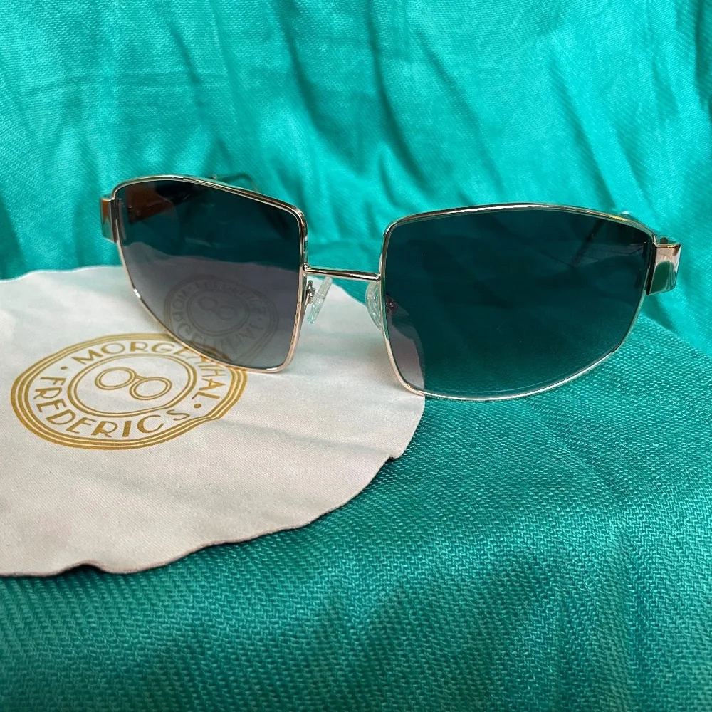 MORGENTHAL FREDERICS Supernova 539 Aviators Titanium Gold Tortoise Shell NEW